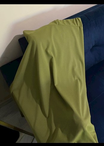 Zara Kadın Haki Mini Bluz, Uzun Kollu, Kuşaklı