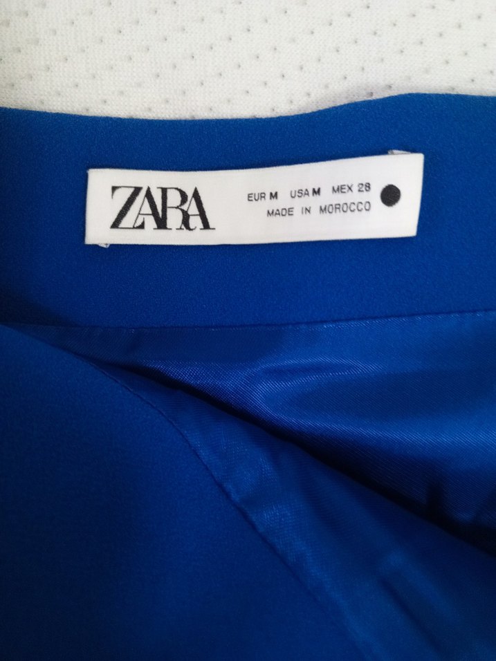 Kadın Mavi Mini Etek zara m yeni - Görsel 3