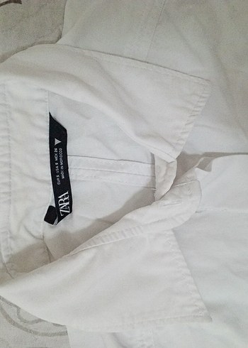 zara Düğmeli Kısa Kollu gömlek az giyildi zara orjinal s - Görsel 3