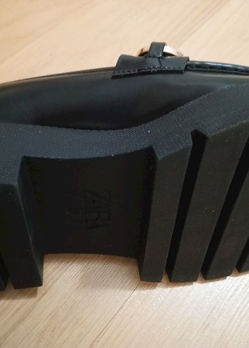 Zincir Detaylı Siyah Deri Kadın Loafer yeni zara 37 no - Görsel 11