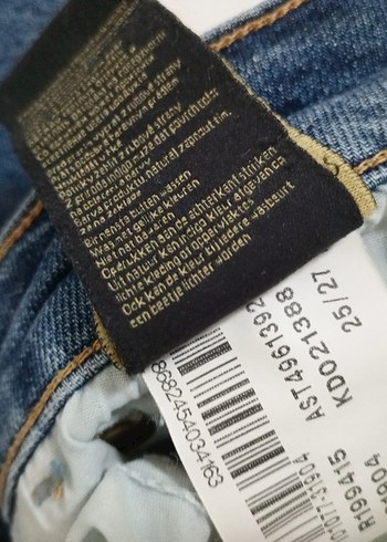 Elastik Belli Mavi Kadın Jean 25/27 - Görsel 7