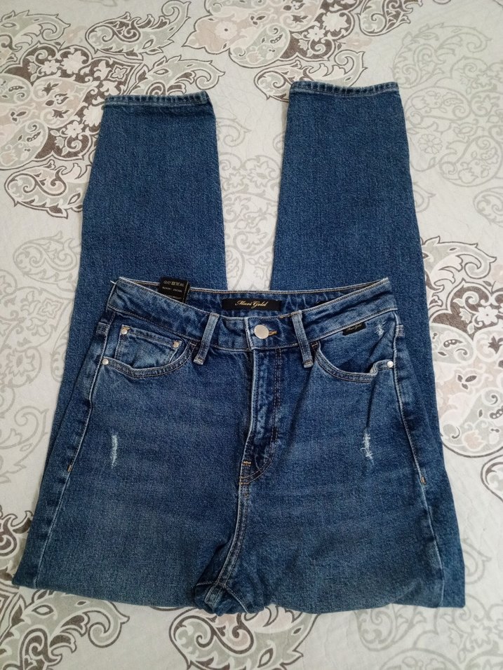 Elastik Belli Mavi Kadın Jean 25/27 - Görsel 5