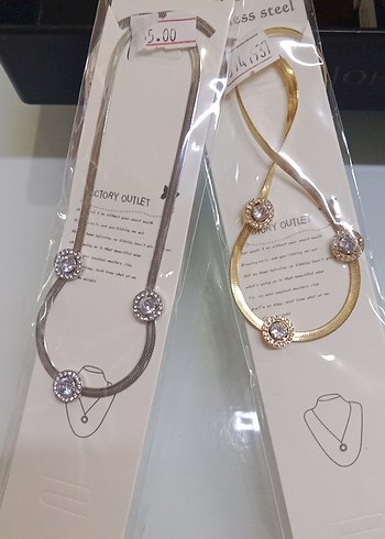 Zincir Detaylı Uzun Kadın Kolye - Diger