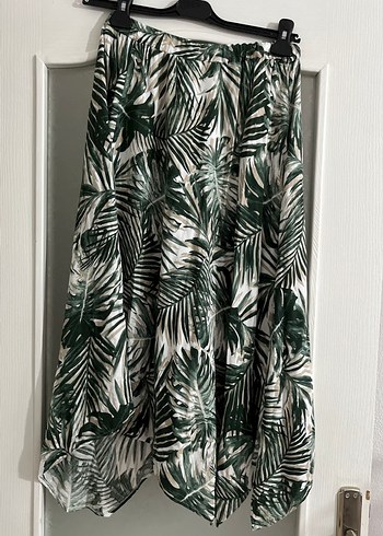 Yeşil Bohem Desenli Midi etek - Görsel 3