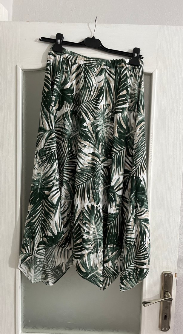 Yeşil Bohem Desenli Midi etek - Görsel 3