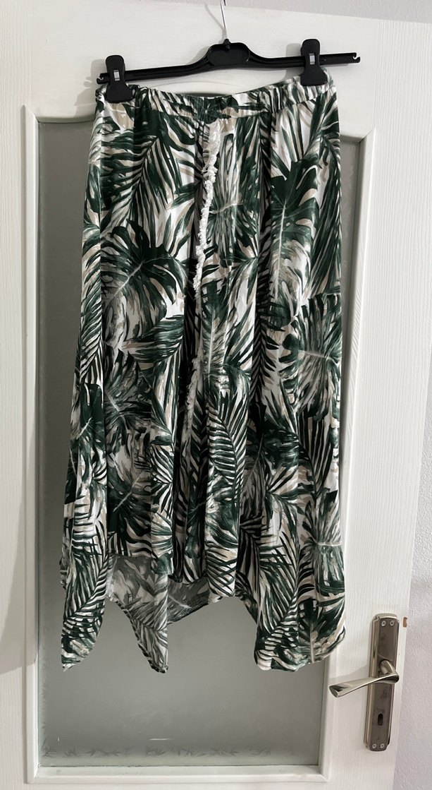 Yeşil Bohem Desenli Midi etek - Görsel 2