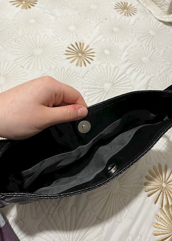 Siyah Deri Gotik Kadın Çanta - Görsel 4