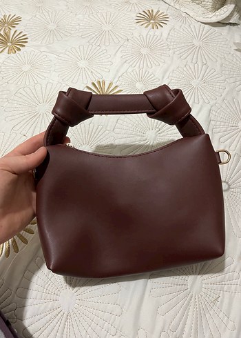 Bordo Deri Kadın El Çantası - Görsel 3