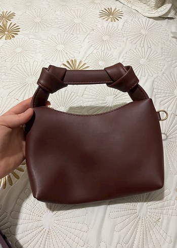 Bordo Deri Kadın El Çantası - Görsel 2