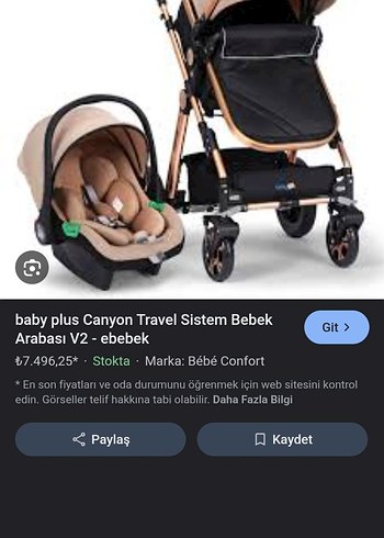 Bébé Confort Baby Plus Canyon Travel Bebek Arabası