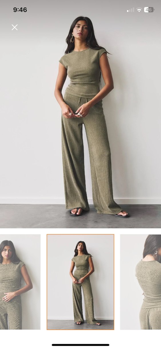 Haki renk Alt-Üst Takım olarak üst S alt M - Görsel 2
