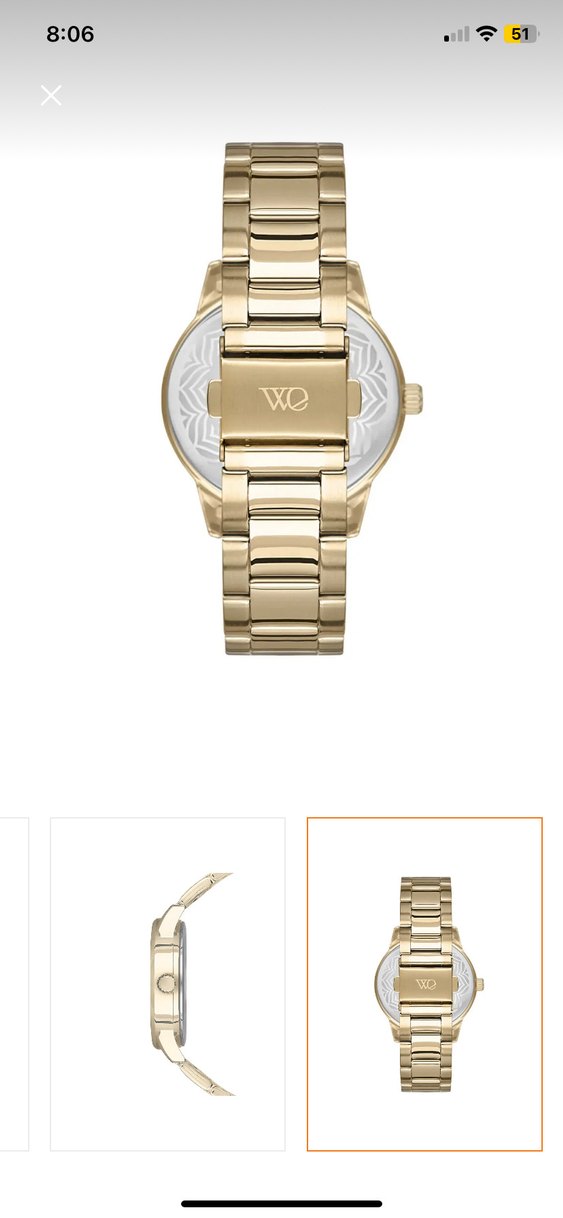 Parlak Altın Renk Modern Klasik Kadın Saati - Görsel 2