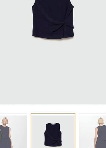 Kadın Lacivert Kolsuz Mini Tulum - Görsel 2