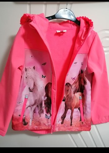 Kız Çocuk Kapüşonlu Baskılı Fermuarlı SWEATSHİRT  mont3.4 yaş - Görsel 4