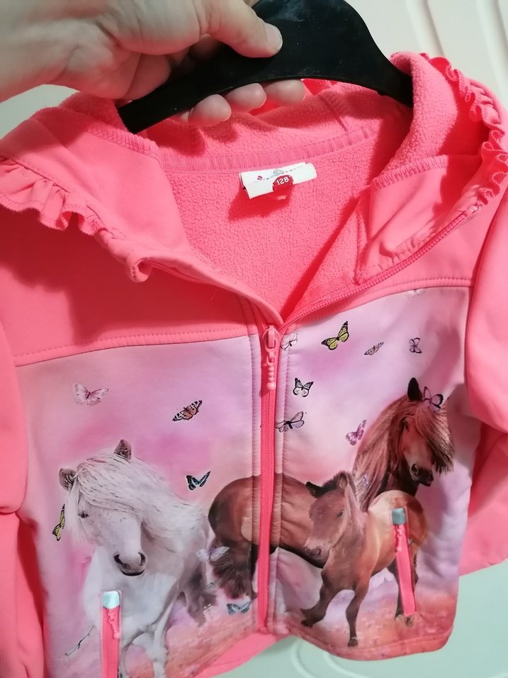 Kız Çocuk Pembe Kapüşonlu Baskılı Mont 3.4 yaş - Görsel 4