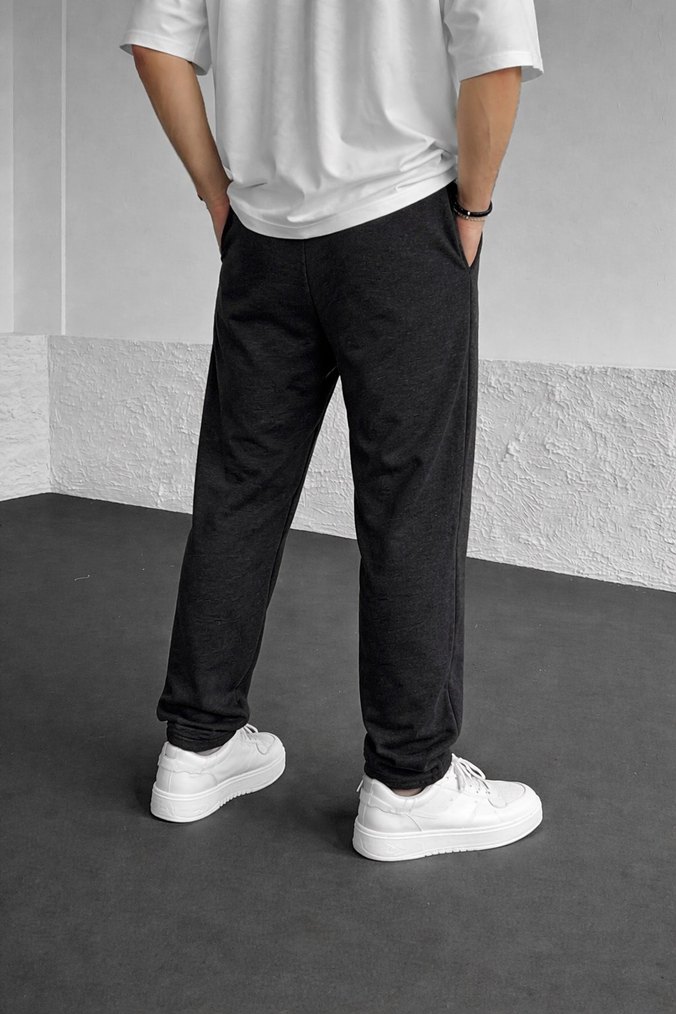 Füme  Pamuklu  Erkek Eşofman XL BEDEN - Görsel 3