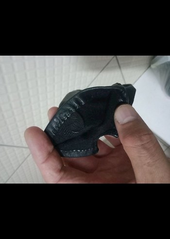 Siyah Deri Gotik Kadın Eldiveni - Görsel 3