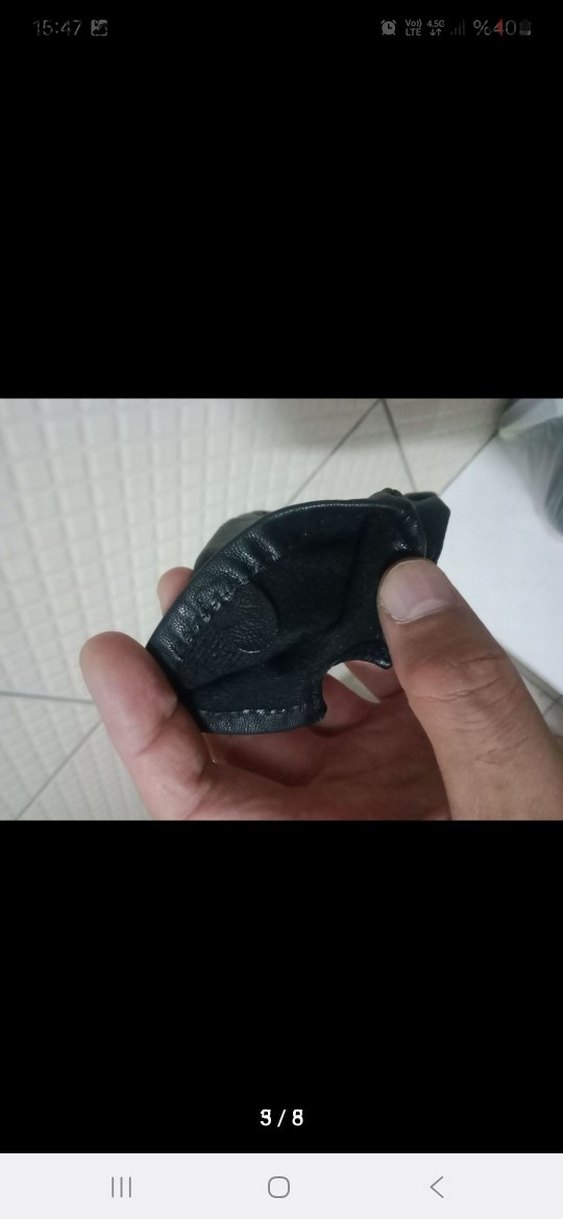 Siyah Deri Gotik Kadın Eldiveni - Görsel 3