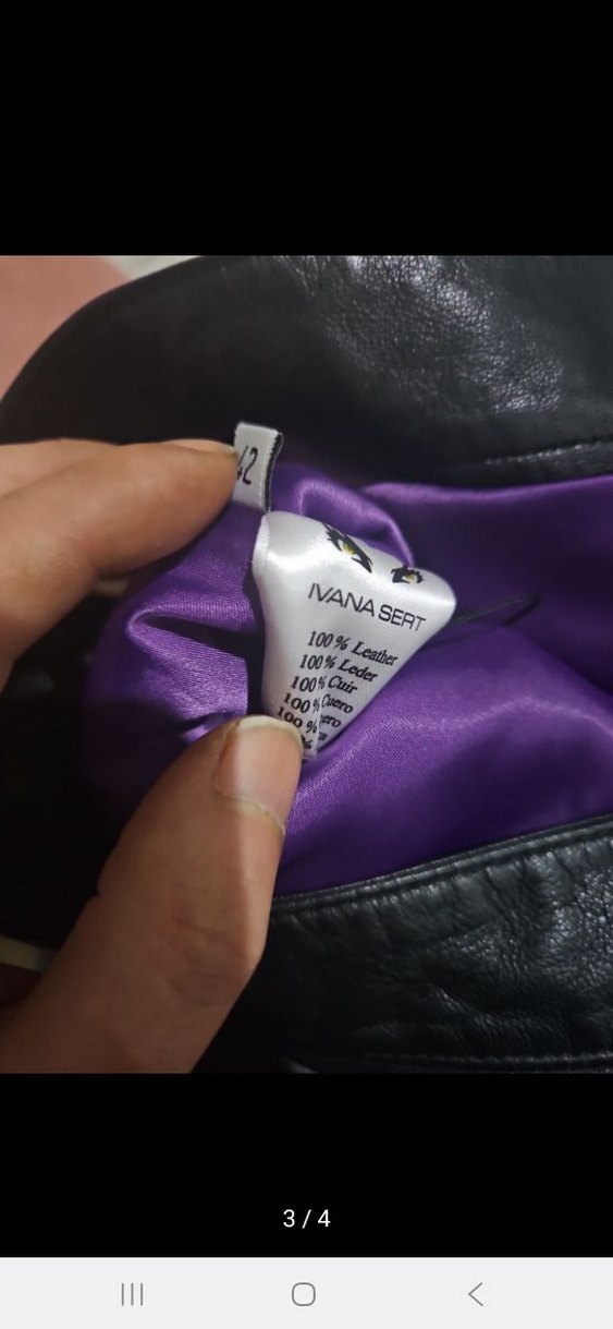 Siyah Deri Kadın Midi Şort - Görsel 3