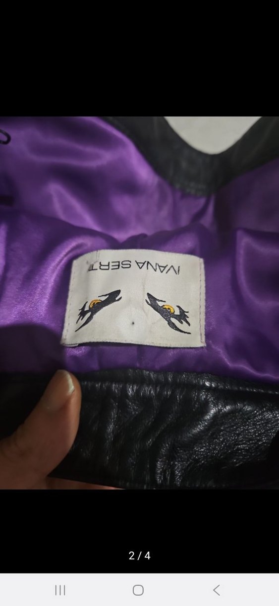 Siyah Deri Kadın Midi Şort - Görsel 2