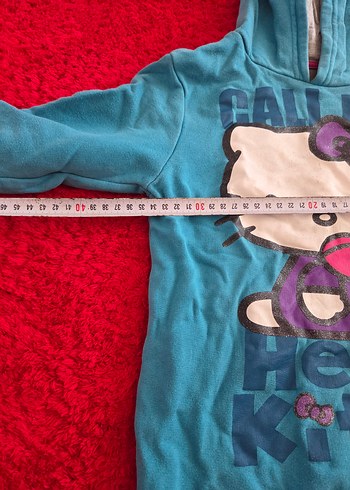 Hello kitty Kapüşonlu Mavi Sweatshirt - Görsel 3