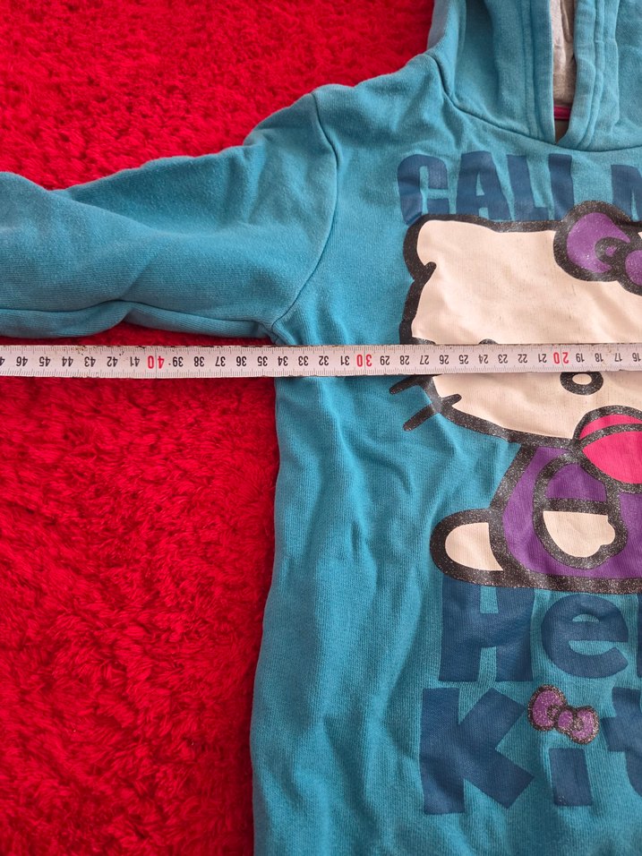 Hello kitty Kapüşonlu Mavi Sweatshirt - Görsel 3