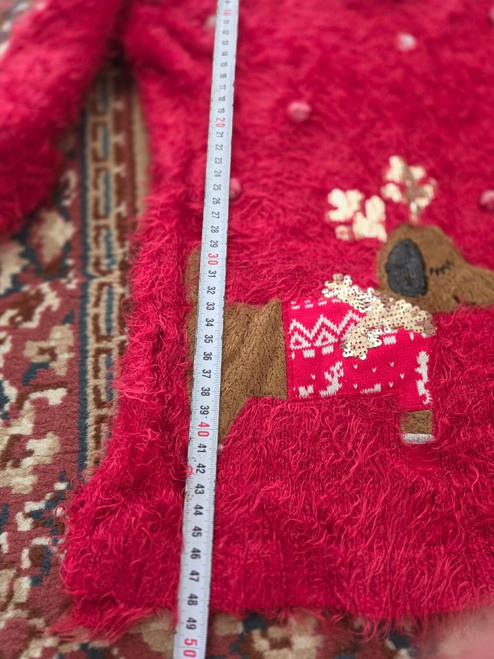 Kırmızı tüylü kazak - Görsel 2