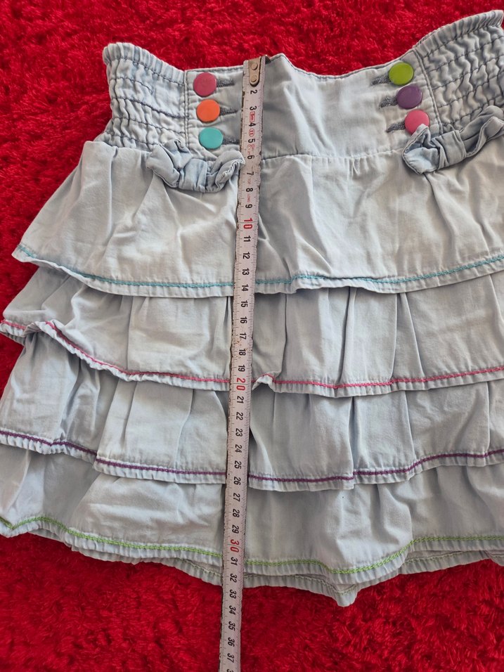 Çok Renkli Gri Kız Eteği - Görsel 3