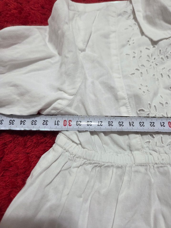 Nakışlı Beyaz Bohem çocuk Gömlek - Görsel 2