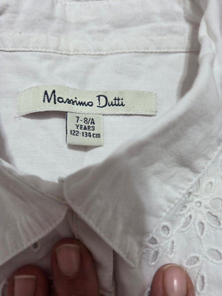 Nakışlı Beyaz Bohem çocuk Gömlek - Görsel 5