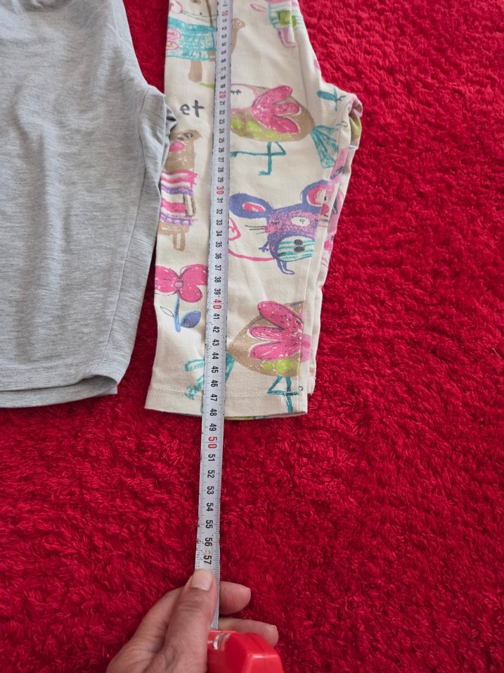 Kız Çocuk Desenli Pamuklu Taytlar - Görsel 4