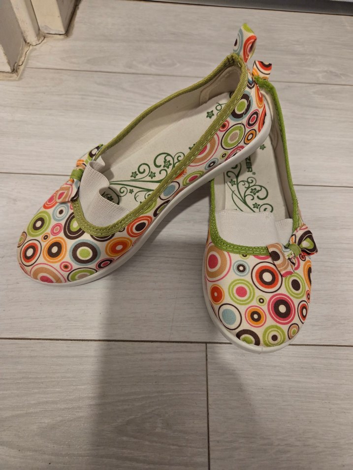 Renkli Çiçek Desenli çocuk Babet - Görsel 2