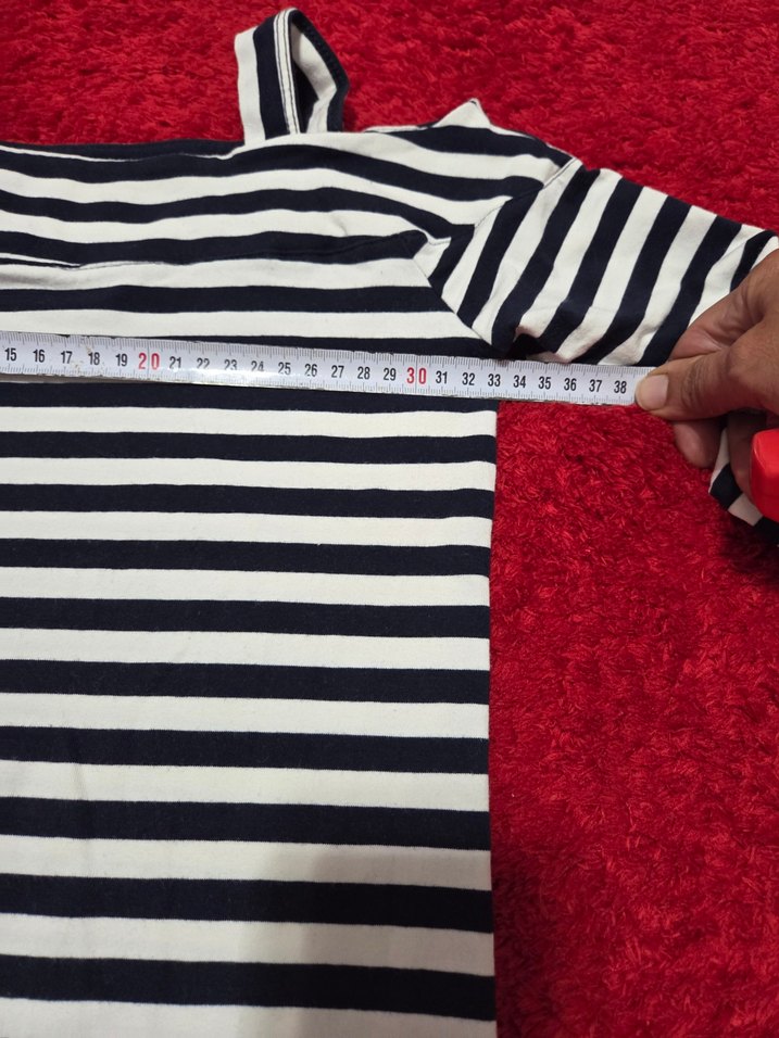 Kız Çocuk Çizgili Uzun Kollu penye elbise - Görsel 3