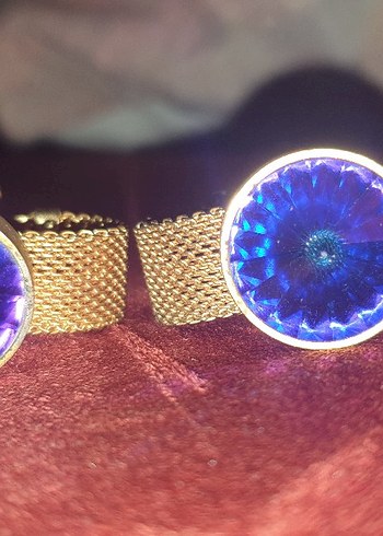 Mavi Vintage Erkek Kol Düğmesi - Görsel 6