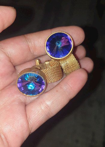 Mavi Vintage Erkek Kol Düğmesi - Görsel 7