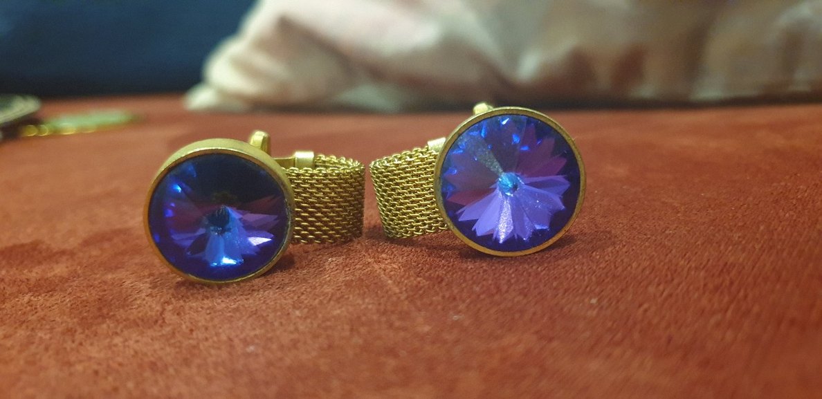 Mavi Vintage Erkek Kol Düğmesi - Görsel 5