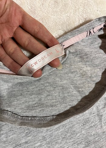 Gri Baskılı Uzun Kollu pjama üstü - Görsel 2