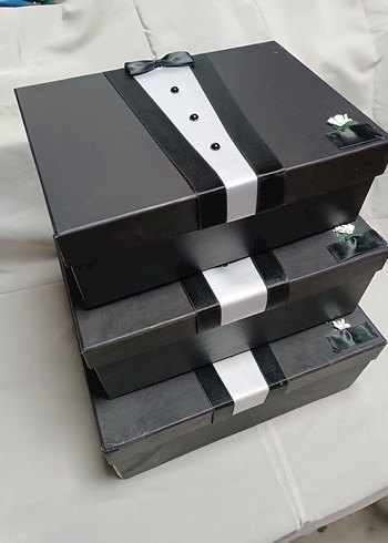 Klasik Siyah Damatlık Hediye Kutusu - Görsel 3