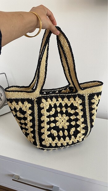 Ajda Pekkan for Twist Plaj cantası el örgüsü