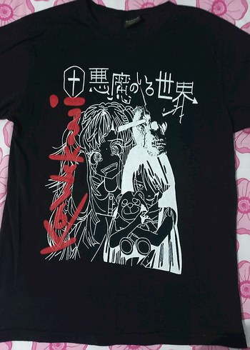 Anime Harujuku Siyah tişört - Görsel 3