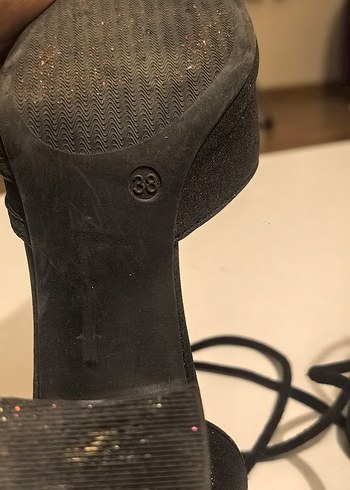 Siyah Bağcıklı Stiletto Topuklu Kadın Ayakkabı - Görsel 4