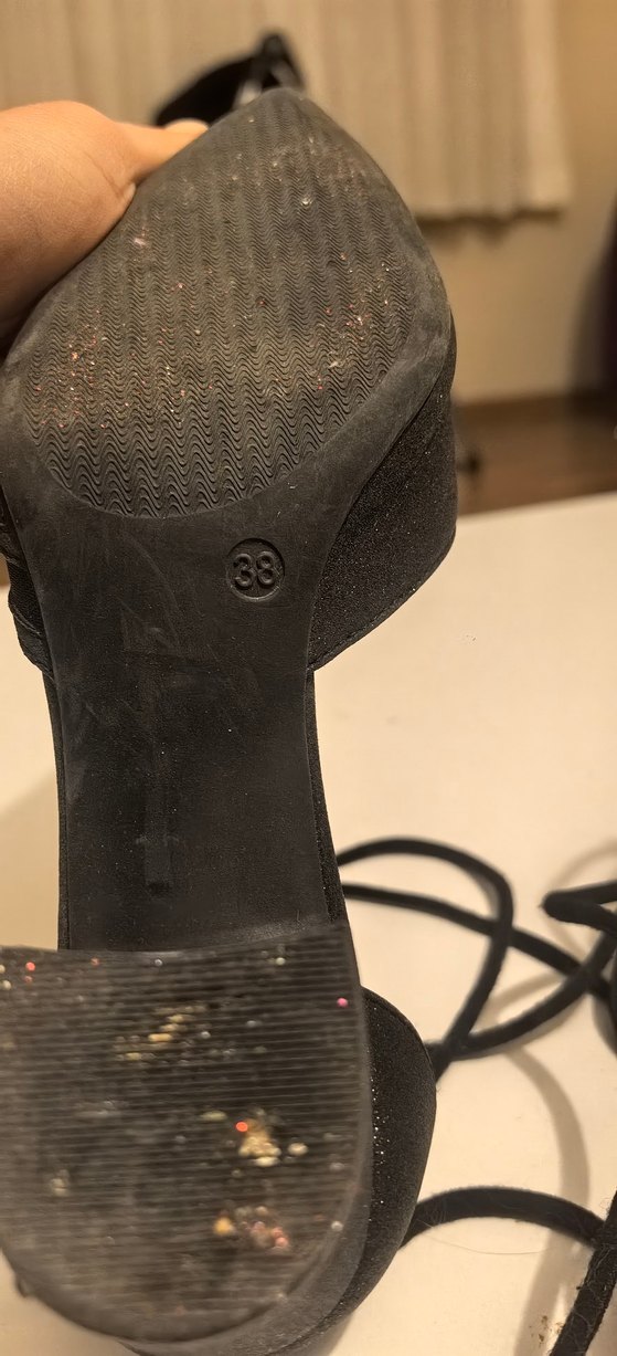 Siyah Bağcıklı Stiletto Topuklu Kadın Ayakkabı - Görsel 4