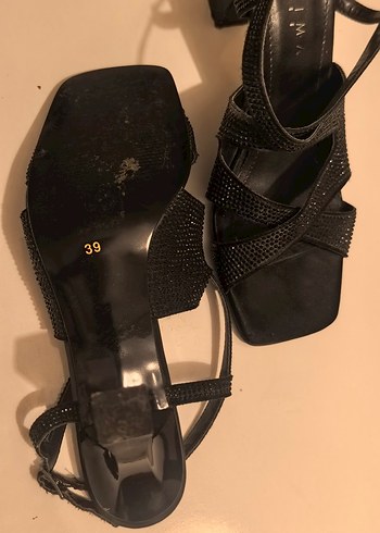 Siyah Tokalı Stiletto Kadın Abiye Ayakkabı - Görsel 3