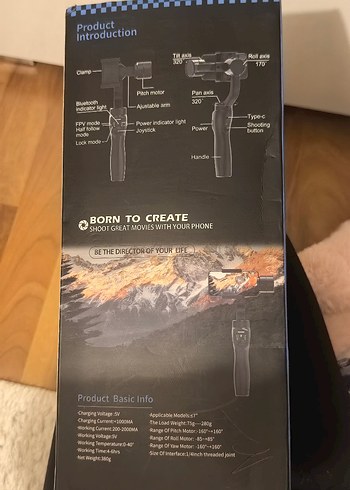 QAMI F8 3-Eksen Gimbal Selfie Çubuğu - Görsel 3