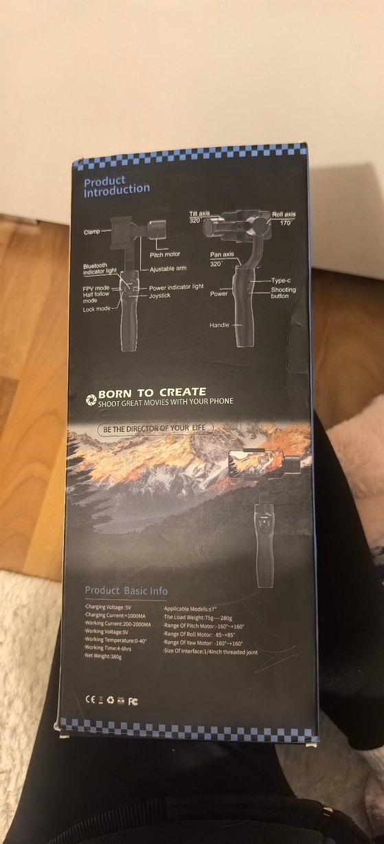 QAMI F8 3-Eksen Gimbal Selfie Çubuğu - Görsel 3