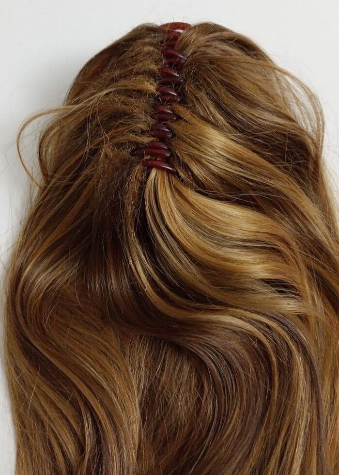 Gerçek saç dokusunda sentetik AT KUYRUĞU POSTİŞ 50 cm - Görsel 3