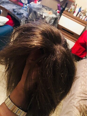 GERÇEK SAÇ TEPELİK..Baby ipek taban tepelik 60 cm hediyeli %100 - Görsel 10