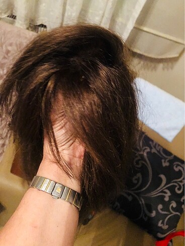 GERÇEK SAÇ TEPELİK..Baby ipek taban tepelik 60 cm hediyeli %100 - Görsel 12