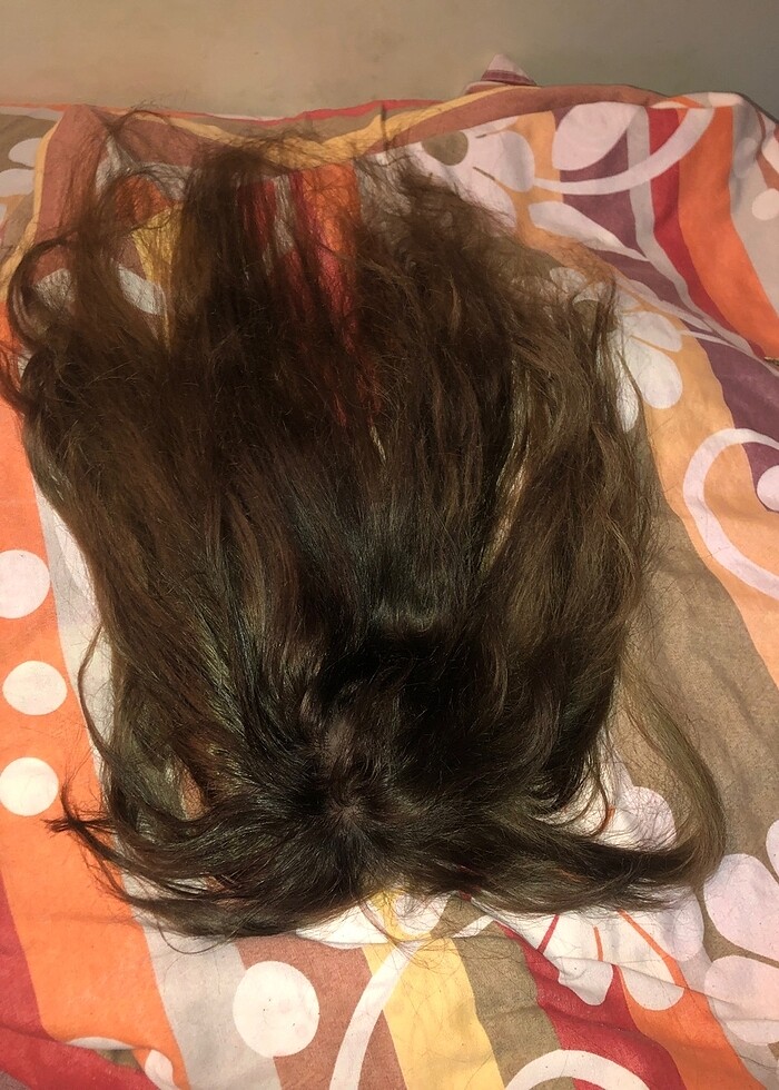 GERÇEK SAÇ  TEPELİK..Baby ipek taban tepelik 60 cm hediyeli %100 - Görsel 2