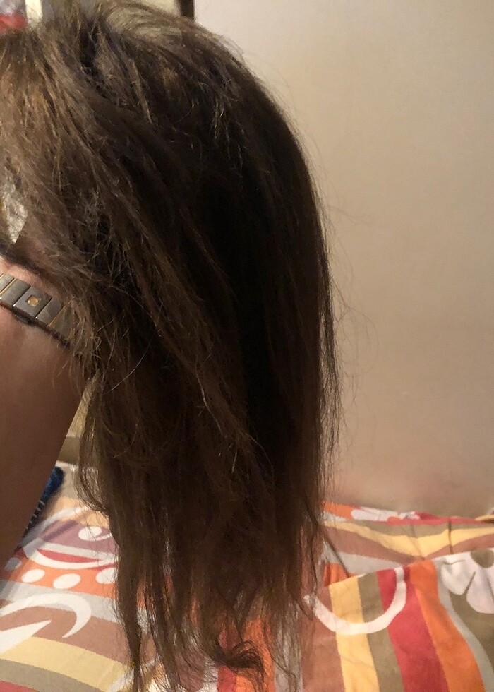 GERÇEK SAÇ  TEPELİK..Baby ipek taban tepelik 60 cm hediyeli %100 - Görsel 3